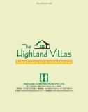 THE HIGHLAND VILLAS FLOOR PLANS & LIST OF SPECIFICATIONS