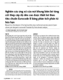 Nghiên cứu ứng xử của nút khung biên bê tông cốt thép cấp độ dẻo cao được thiết kế theo tiêu chuẩn Eurocode 8 bằng phân tích phần tử hữu hạn