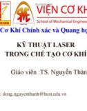 Bài giảng Kỹ thuật Laser trong chế tạo cơ khí: Chương 0 - TS. Nguyễn Thành Đông