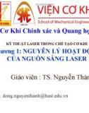 Bài giảng Kỹ thuật Laser trong chế tạo cơ khí: Chương 1 - TS. Nguyễn Thành Đông