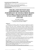 The relation between R&D expenditures and financial performance of textile firms traded in Istanbul stock exchange (BIST): Evaluation through panel data analysis