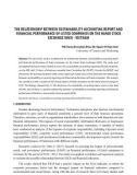 The relationship between sustainability accounting report and financial performance of listed companies on the Hanoi stock exchange (HNX) - Vietnam