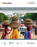 The State of Microfinance Investment 2012 MicroRate's 7th Annual Survey and Analysis of MIVs