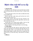 Bệnh viêm ruột thể ca ta cấp tính