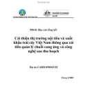 Báo cáo nghiên cứu nông nghiệp Cải thiện thị trường nội tiêu và xuất khẩu trái cây Việt Nam thông qua cải tiến quản lý chuỗi cung ứng và công nghệ sau thu hoạch - MS10 