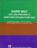 Danh mục các loại phân bón lá được phép sử dụng ở Việt Nam