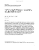 THE WALKABILITY PREMIUM IN COMMERCIAL REAL ESTATE INVESTMENTS