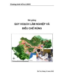 Bài giảng: Quy hoạch lâm nghiệp điều chế rừng