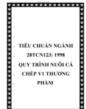 TIÊU CHUẨN NGÀNH 28TCN123: 1998 QUY TRÌNH NUÔI CÁ CHÉP V1 THƯƠNG PHẨM