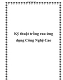 Kỹ thuật trồng rau ứng dụng Công Nghệ Cao