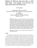 Nghiên cứu đánh giá cảnh quan phục vụ phát triển Nông - Lâm nghiệp và du lịch khu vực Đồng Tháp Mười tỉnh Đồng Tháp