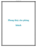 Phong thủy cho phòng khách