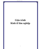 Giáo trình học Kinh tế lâm nghiệp