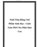 Nuôi Tôm Bằng Chế Phẩm Sinh Học - Cách Làm Mới Cho Hiệu Quả Cao