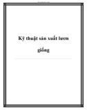 Kỹ thuật sản xuất lươn giống