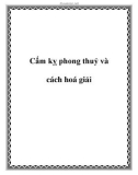 Cấm kỵ phong thuỷ và cách hoá giải