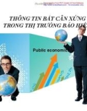 Thông tin bất cân xứng trong thị trường bảo hiểm