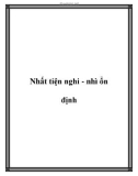 Nhất tiện nghi - nhì ổn định