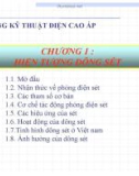 Bài giảng Kỹ thuật điện cao áp: Chương 1 - Hiện tượng dông sét