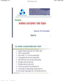 Bài giảng Năng lượng tái tạo: Chương 2 - ThS. Trần Công Binh