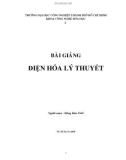 Bài giảng Điện hóa lý thuyết - Đặng Kim Triết