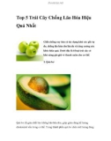 Top 5 Trái Cây Chống Lão Hóa Hiệu Quả Nhất