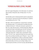 VINH DANH LÀNG NGHỀBùi Văn Vệ người Thượng thôn, xã Yên Tiến, huyện ý Yên,