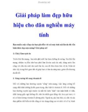 Giải pháp làm đẹp hữu hiệu cho dân nghiền máy tính