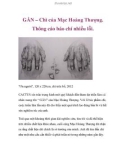 GẦN – Chì của Mạc Hoàng Thượng