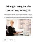 Những bí mật giảm cân của các quý cô công sở