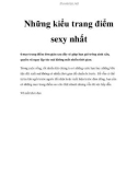 Những kiểu trang điểm sexy nhất