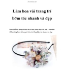 Làm hoa vải trang trí bờm tóc nhanh và đẹp