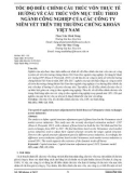 Tốc độ điều chỉnh cấu trúc vốn thực tế hướng về cấu trúc vốn mục tiêu theo ngành công nghiệp của các công ty niêm yết trên thị trường chứng khoán Việt Nam