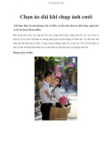 Chọn áo dài khi chụp ảnh cưới