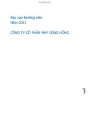 Báo cáo thường niên Năm 2012 của Công ty Cổ phần may Sông Hồng