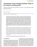 Nghiên cứu, phát triển thiết bị tự hành làm sạch nước trong vuông tôm sử dụng năng lượng mặt trời