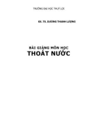 Bài giảng môn học Thoát nước - GS. TS. Trương Thanh Lượng