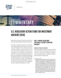 U.S. Regulatory Actio n Items for Investment Advisers (2013)