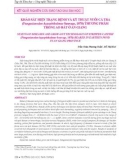 Khảo sát hiện trạng bệnh và kỹ thuật nuôi cá tra (Pangasianodon hypophthalmus Sauvage, 1878) thương phẩm trong ao đất ở An Giang