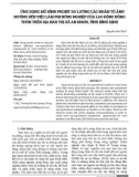 Ứng dụng mô hình Probit đo lường các nhân tố ảnh hưởng đến việc làm phi nông nghiệp của lao động nông thôn trên địa bàn thị xã An Nhơn, tỉnh Bình Định