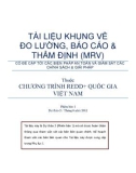 Tài liệu khung về đo lường, báo cáo và thẩm định (MRV)