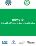 Phương án quản lý rừng bền vững và Thông tư hướng dẫn