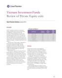 Vietnam Investment Funds Review of Private Equity exits