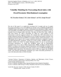 Volatility modeling for forecasting stock index with fixed parameter distributional assumptionVolatility modeling for forecasting stock index with fixed parameter distributional assumption