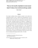 What are the benefits of globally invested mutual funds? Evidence from statistical arbitrage models