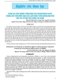 Đánh giá ảnh hưởng của interferon alpha đến đáp ứng miễn dịch của lợn được tiêm kháng nguyên GP5 tái tổ hợp của virus tai xanh