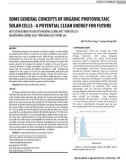 Some general concepts of organic photovoltaic solar cells - a potential clean energy for future