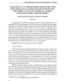 Ảnh hưởng của lượng bón phân chuyên thúc Tiến Nông NPKSi (12.2.12.1,5+Chelates) đến sinh trưởng, phát triển và năng suất giống lúa TBR225, huyện Hoằng Hóa, tỉnh Thanh Hóa