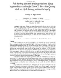 Ảnh hưởng đến môi trường của hoạt động ngành thủy sản huyện Đảo Cô Tô - Tỉnh Quảng Ninh và định hướng phát triển hợp lý