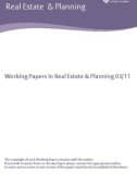 Working Papers in Real Estate & Planning 03/11